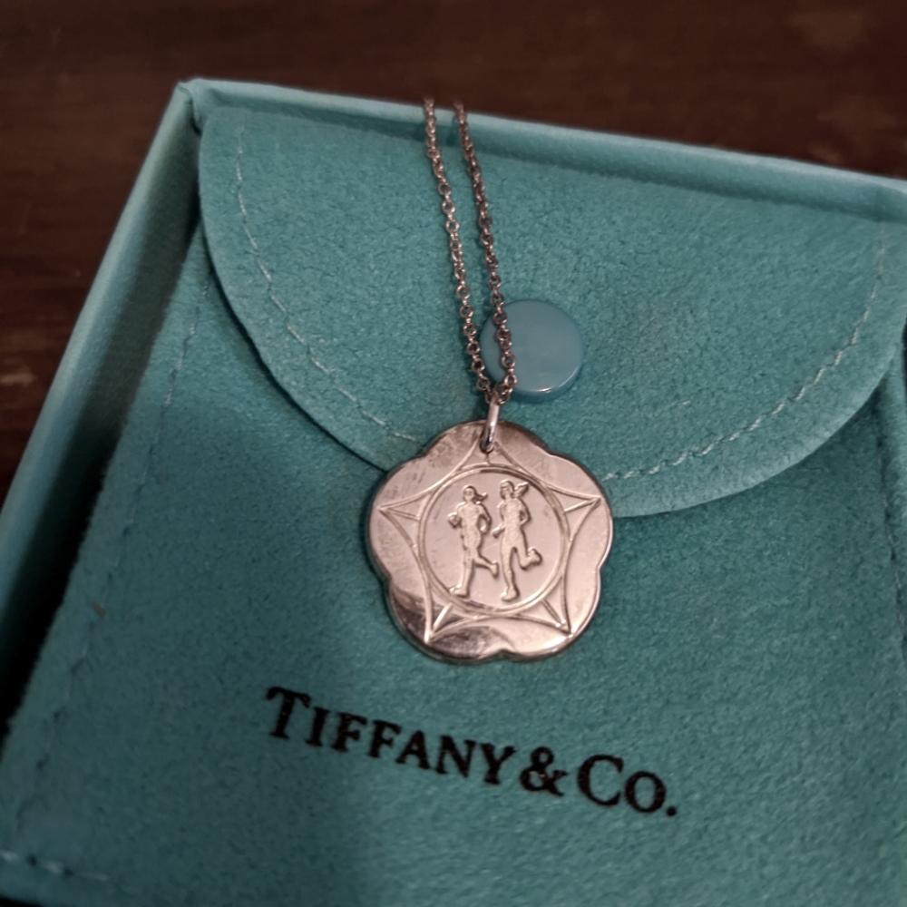 Nike Women's Marathon Tiffany & Co Commemorative Silver Pendant & Chain